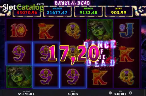 Win screen. Dance of the Dead slot