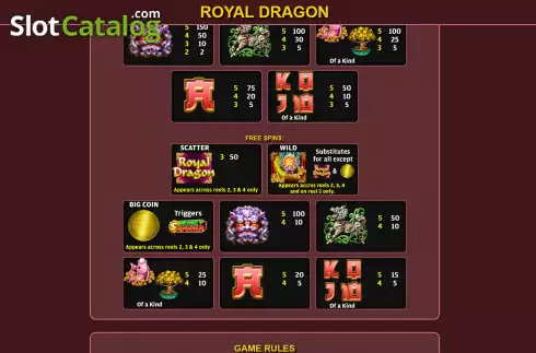 Pantalla6. Royal Dragon Tragamonedas 