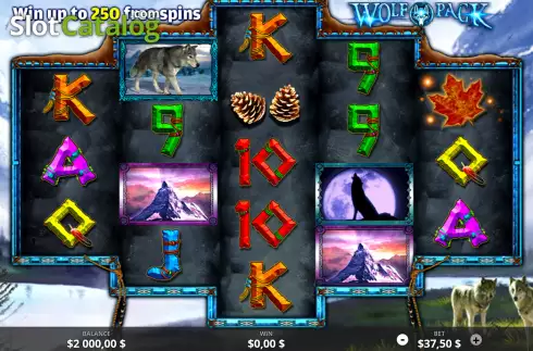 Reel screen. Wolf Pack (Ready Play Gaming) slot