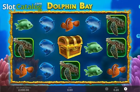 Reel screen. Dolphin Bay slot