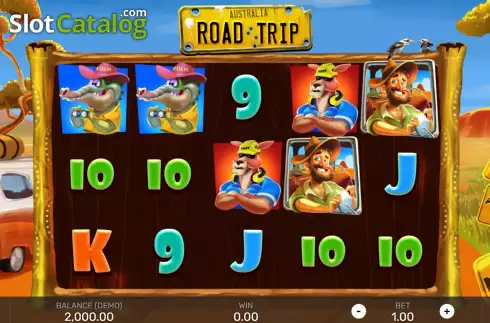 Game screen. Road Trip (Ready Play Gaming) slot