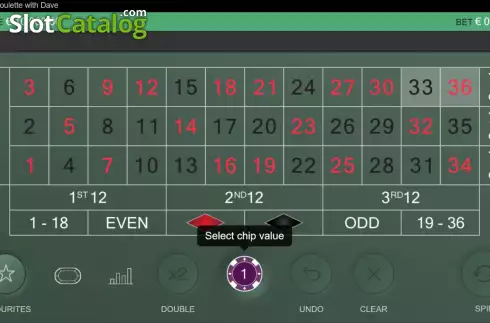 Game Screen 1. Real Roulette With Dave slot