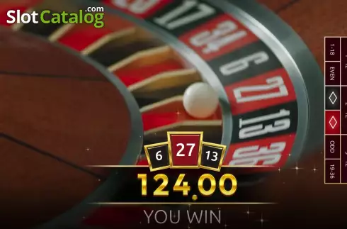 Win screen. Roulette with Rachael slot