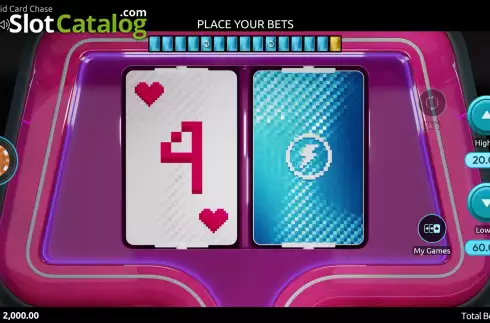 Game screen. Rapid Card Chase slot