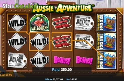 画面5. Aussie Adventure (オージー・アドベンチャー) カジノスロット