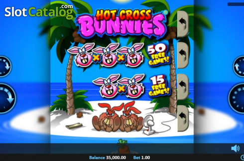 Game Screen 1. Hot Cross Bunnies Pull Tab slot