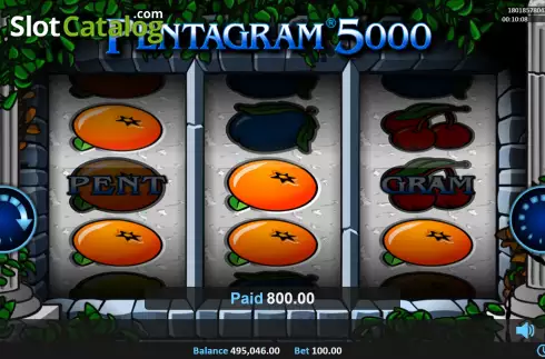 Win Screen 4. Pentagram 5000 slot