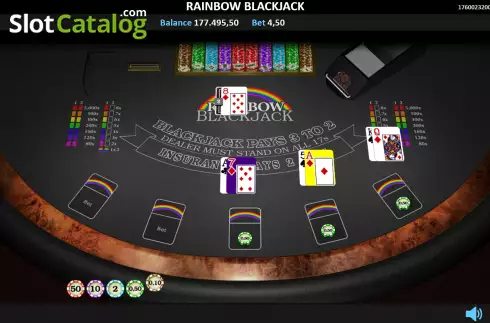 Pantalla4. Rainbow Blackjack Tragamonedas 