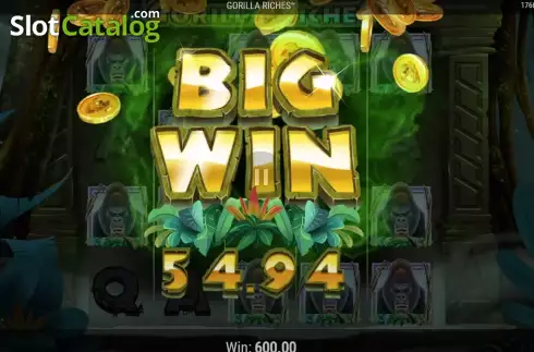Big Win Screen. Gorilla Riches slot