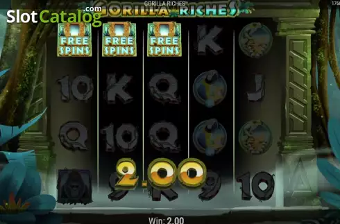 Free Spins Screen. Gorilla Riches slot