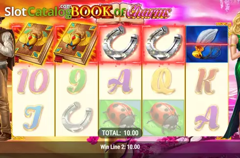 Win Screen. Book of Charms (Realistic) slot