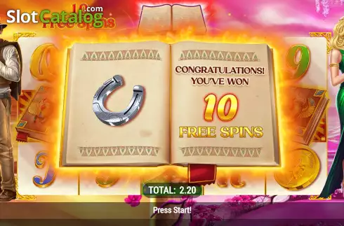 Free Spins Win Screen 2. Book of Charms (Realistic) slot