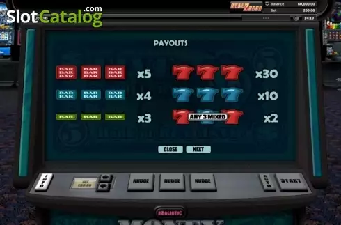 Bildschirm5. Money Matrix slot