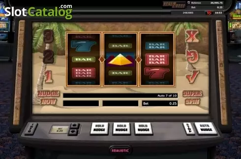 Nudge feature screen. The Great Pyramid slot