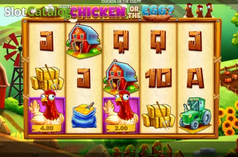 Game screen. Chicken or the Egg slot