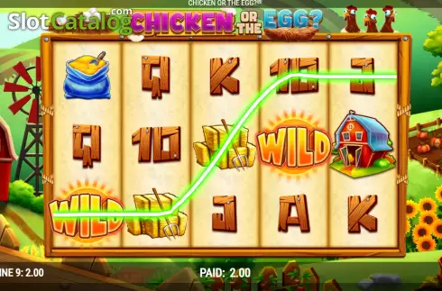 Win screen. Chicken or the Egg slot