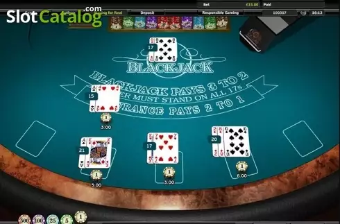 Skärmdump2. Blackjack (Realistic) slot