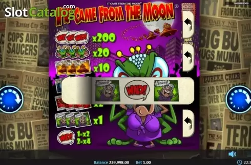 Game Screen 2. It Came from the Moon Pull Tab slot