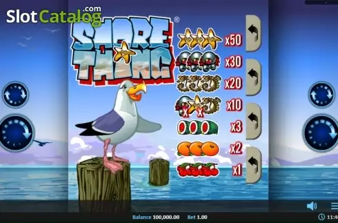 Game Screen 1. Shore Thing Pull Tab slot