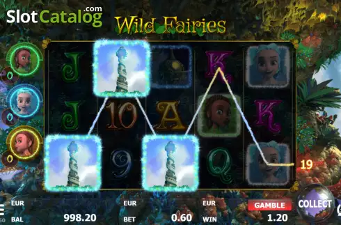 Win screen. Wild Fairies (Red Panda) slot