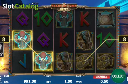 Win screen. Tales of Time Egypt slot