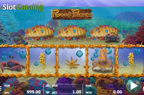 Game screen. Reef PartyRed Panda slot
