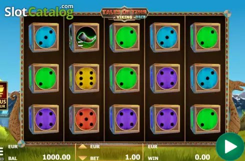 Game screen. Tales of Time Viking Dice slot