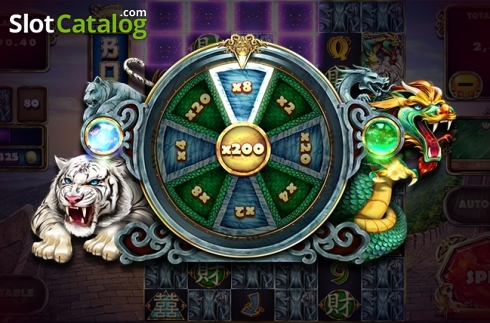 Bonus Game. Tiger and Dragon (Red Rake) slot