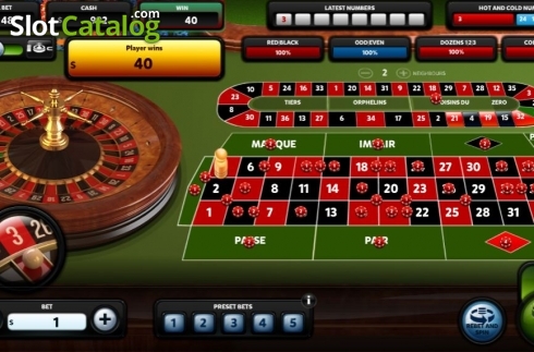 Game Screen 2. French Roulette (Red Rake) slot