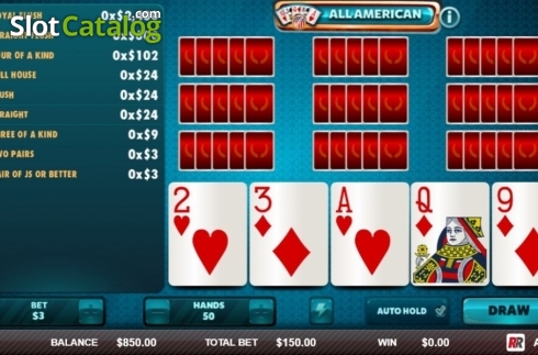 Écran3. All American (Red Rake) Machine à sous
