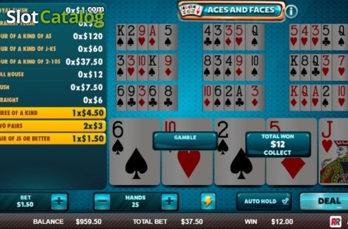 Game Screen 2. Aces & Faces (Red Rake) slot