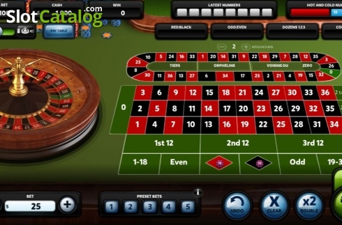 Game Screen 1. European Roulette (Red Rake) slot