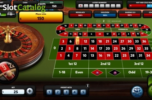 Bildschirm3. European Roulette (Red Rake) slot