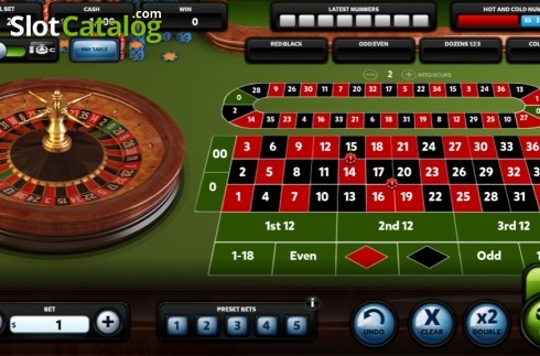 Game Screen 1. American Roulette (Red Rake) slot