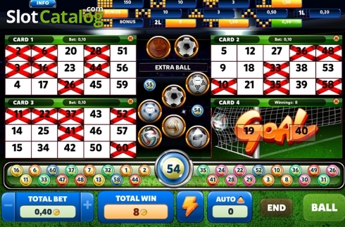 Game Screen. World Football (Red rake) slot