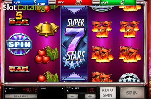 Expanding Wild with Respins Screen. Super 25 Stars slot