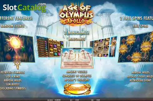 Bildschirm2. Age of Olympus Apollo slot