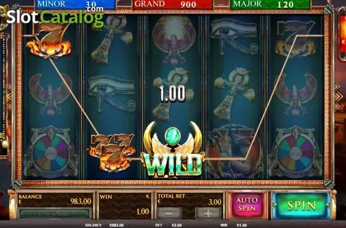 Win screen. Guardians of Luxor 2 slot