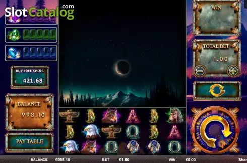 Game screen. Shaman Song slot