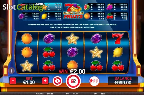 Schermo3. Boom Star Fruits slot