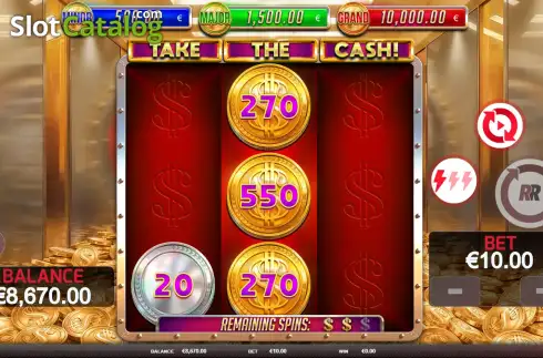 Schermo3. Take The Cash slot