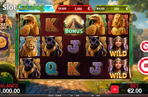 Bildschirm2. Sacred Coins slot