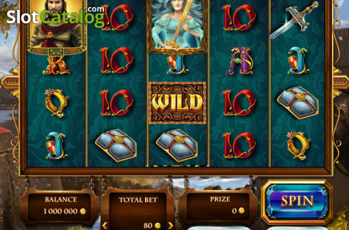 Game Workflow screen. Riches of Camelot slot