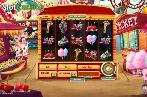Game Workflow screen. Fun Park slot
