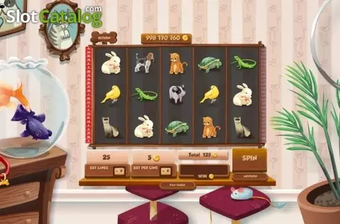 Game Workflow screen. Lucky Pets (Red Rake) slot