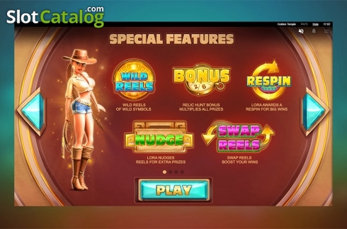 Paytable . Temple of Gold slot