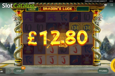 Win Screen 2. Dragon's Luck Megaways slot