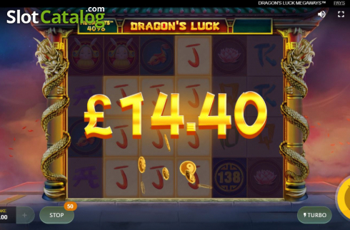 Bildschirm6. Dragon's Luck Megaways slot
