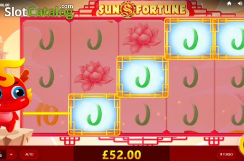 Big win screen. Sun Fortune slot