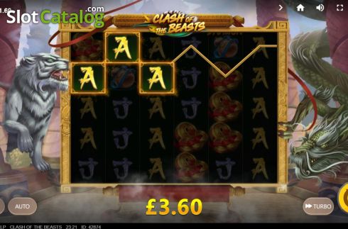 Win Screen 1. Clash Of The Beasts slot